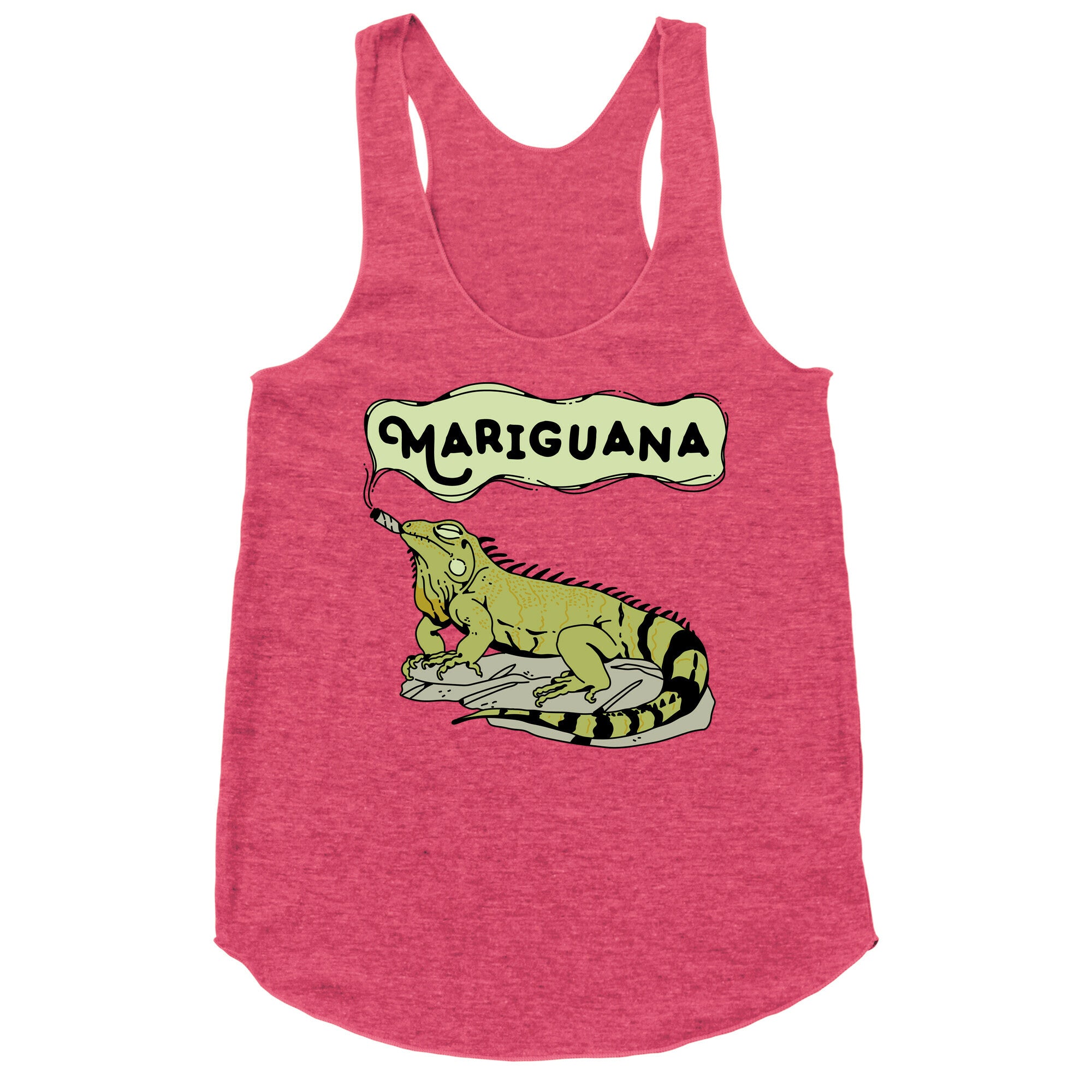 Mariguana Marijuana Iguana Racerback Tank